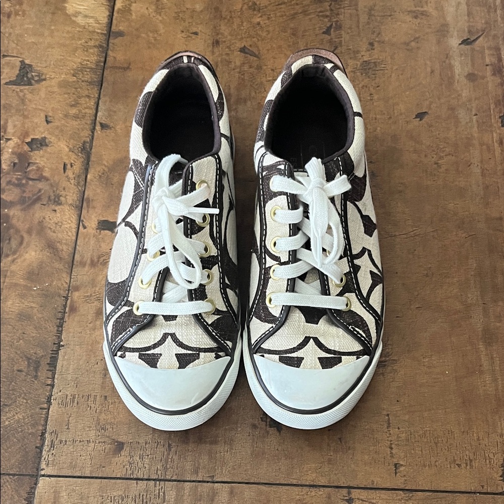 Coach women’s Brown and Cream Sneakers